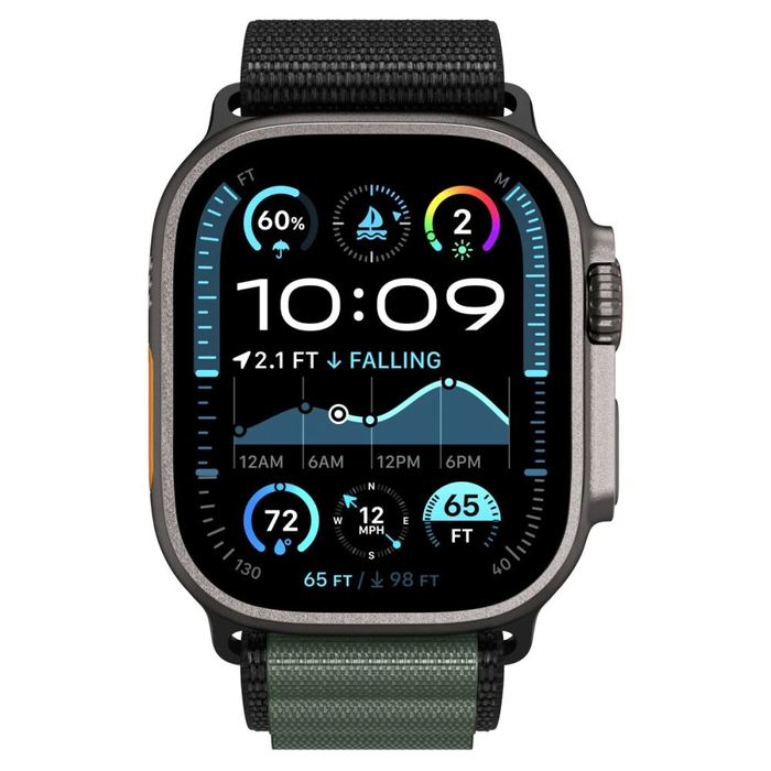 Spigen WBF1 Band Apple Watch 6/7/8/9/10/SE/Ultra 1/2 44/45/46/49mm Black/green