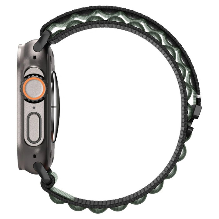 Spigen WBF1 Band Apple Watch 6/7/8/9/10/SE/Ultra 1/2 44/45/46/49mm Black/green
