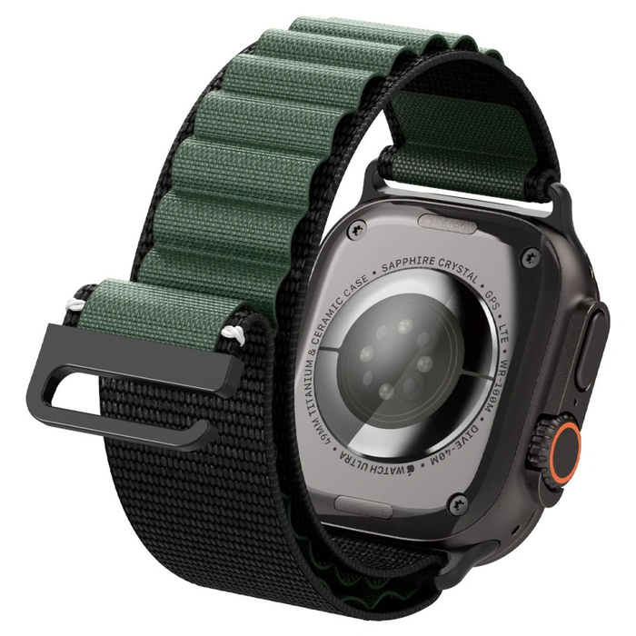 Spigen WBF1 Band Apple Watch 6/7/8/9/10/SE/Ultra 1/2 44/45/46/49mm Black/green