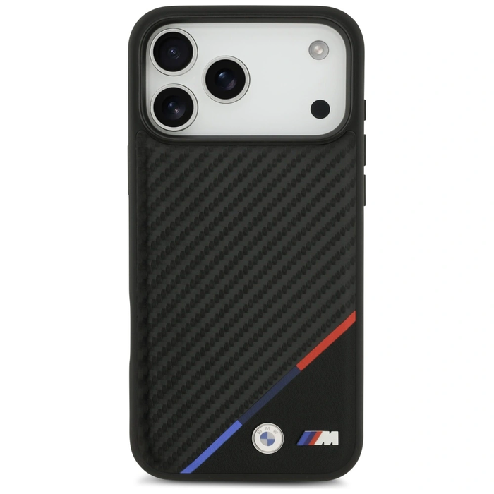 BMW M Carbon Tricolor Line MagSafe Apple iPhone 17 Pro Max black