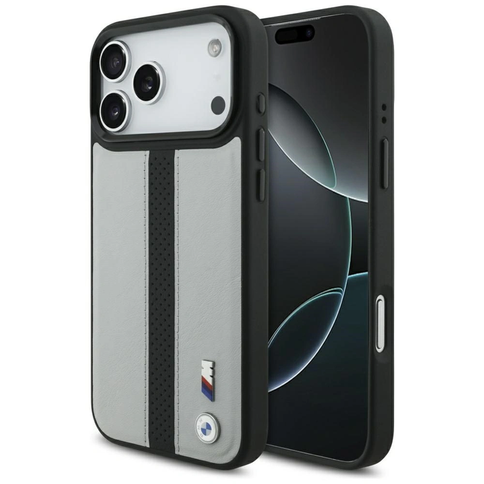 BMW M Perforated Stripe Logo MagSafe Apple iPhone 17 Pro Max grey