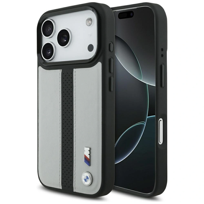 BMW M Perforated Stripe Logo MagSafe Apple iPhone 17 Pro grey