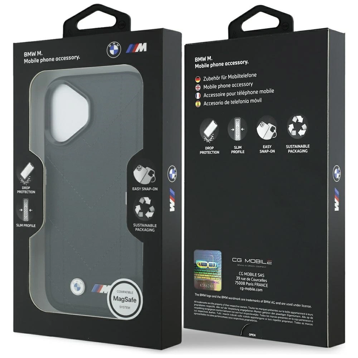 BMW M Quilted Logo MagSafe Apple iPhone 17 black