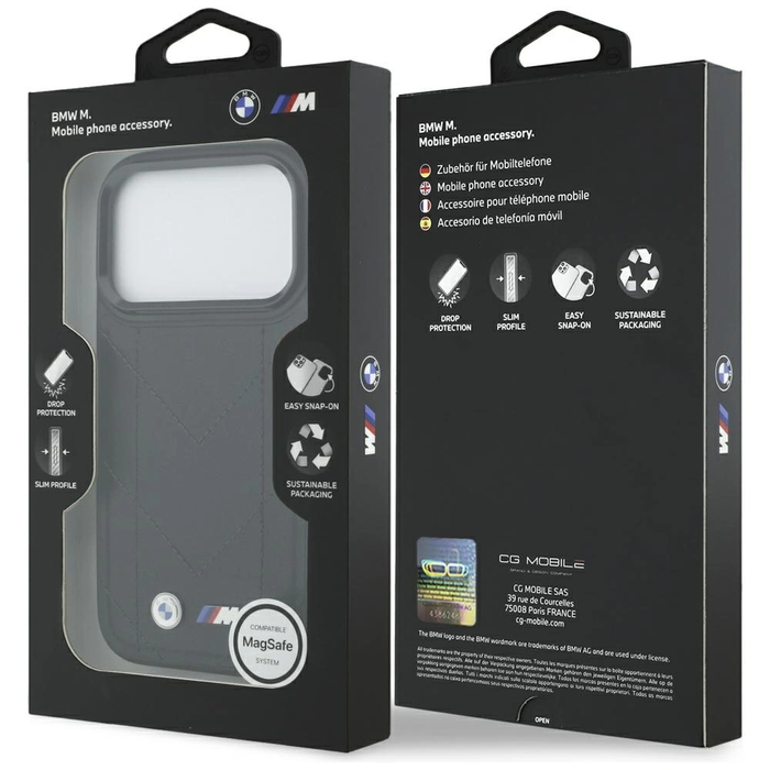 BMW M Quilted Logo MagSafe Apple iPhone 17 Pro black