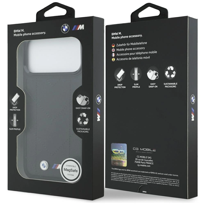 BMW M Quilted Logo MagSafe Apple iPhone 17 Pro Max black