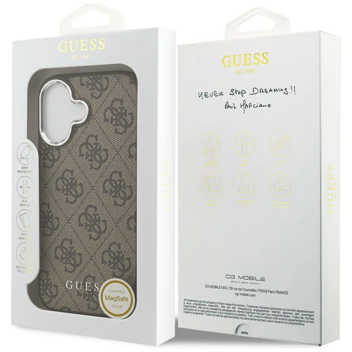 Guess 4G Classic Logo MagSafe Apple iPhone 17 brown