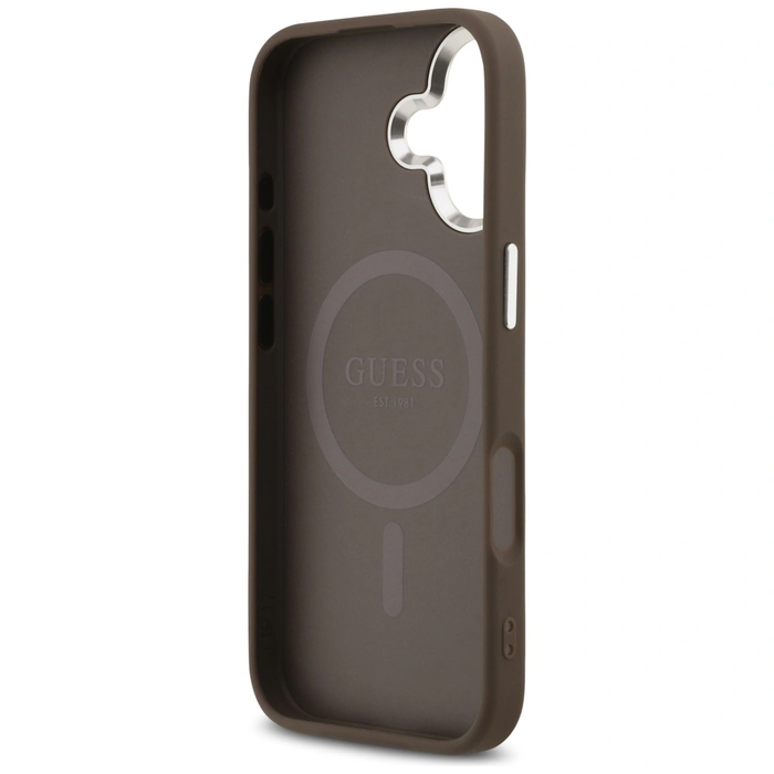 Guess 4G Triangle Logo MagSafe Apple iPhone 17 brown silver