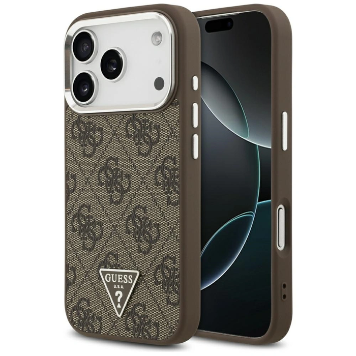 Guess 4G Triangle Logo MagSafe Apple iPhone 17 Pro brown silver