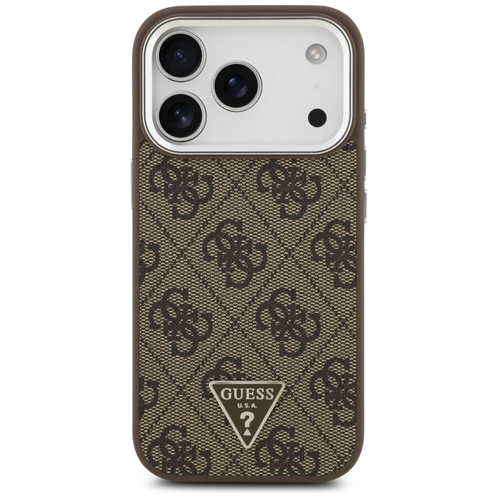 Guess 4G Triangle Logo MagSafe Apple iPhone 17 Pro brown silver