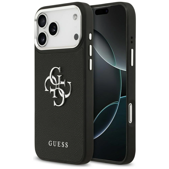 Guess Grained Big 4G Classic Logo Apple iPhone 17 Pro Max black