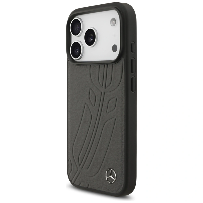 Mercedes Leather Large Laurel Leave MagSafe Apple iPhone 17 Pro anthracite
