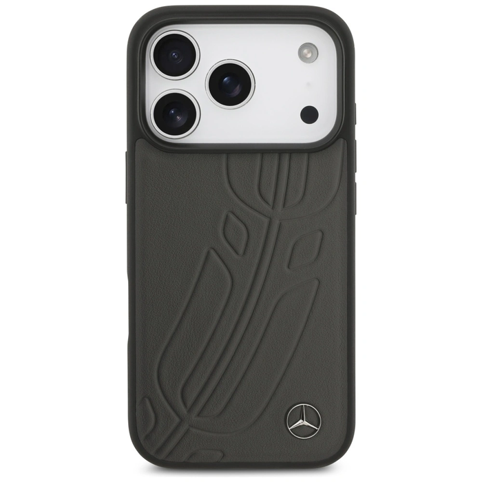 Mercedes Leather Large Laurel Leave MagSafe Apple iPhone 17 Pro anthracite