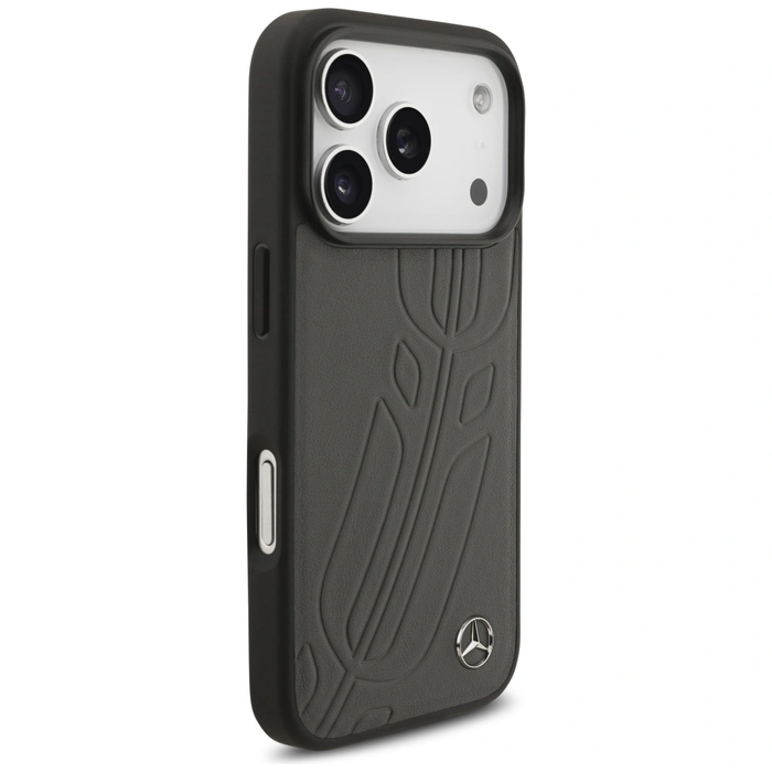 Mercedes Leather Large Laurel Leave MagSafe Apple iPhone 17 Pro anthracite