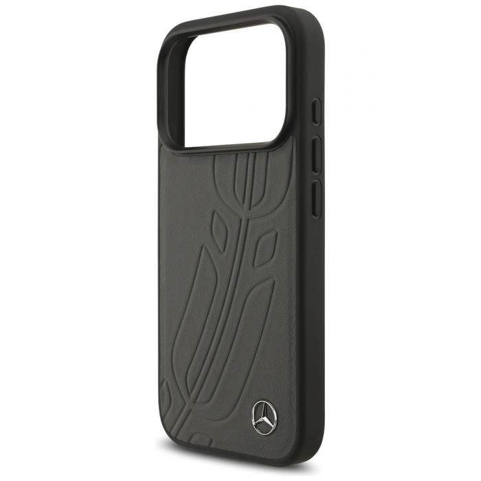 Mercedes Leather Large Laurel Leave MagSafe Apple iPhone 17 Pro anthracite