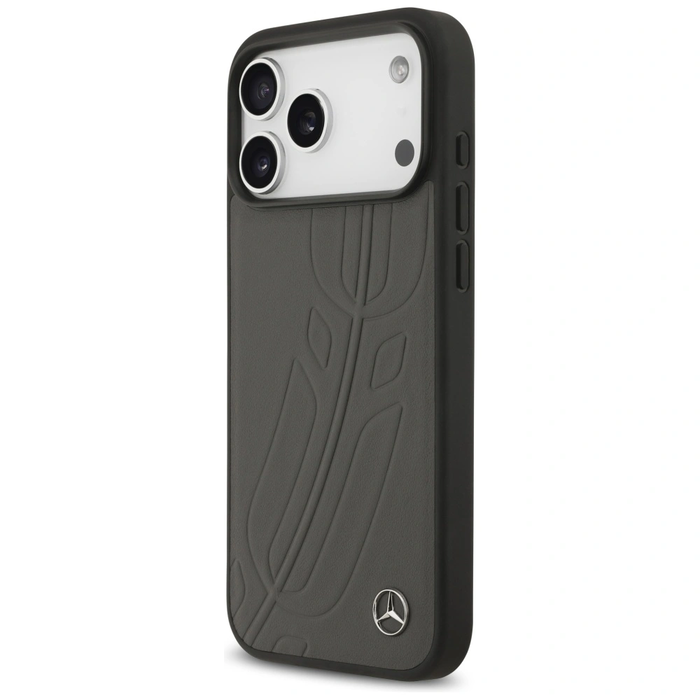 Mercedes Leather Large Laurel Leave MagSafe Apple iPhone 17 Pro Max anthracite