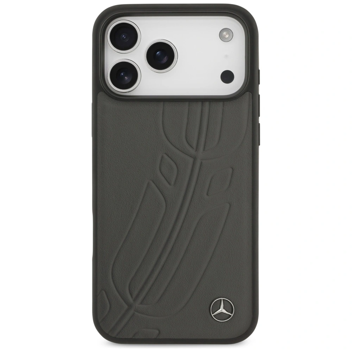Mercedes Leather Large Laurel Leave MagSafe Apple iPhone 17 Pro Max anthracite