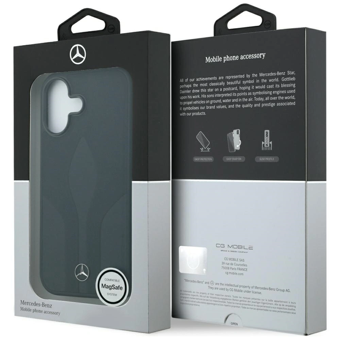Mercedes Leather The Move MagSafe Apple iPhone 17 black