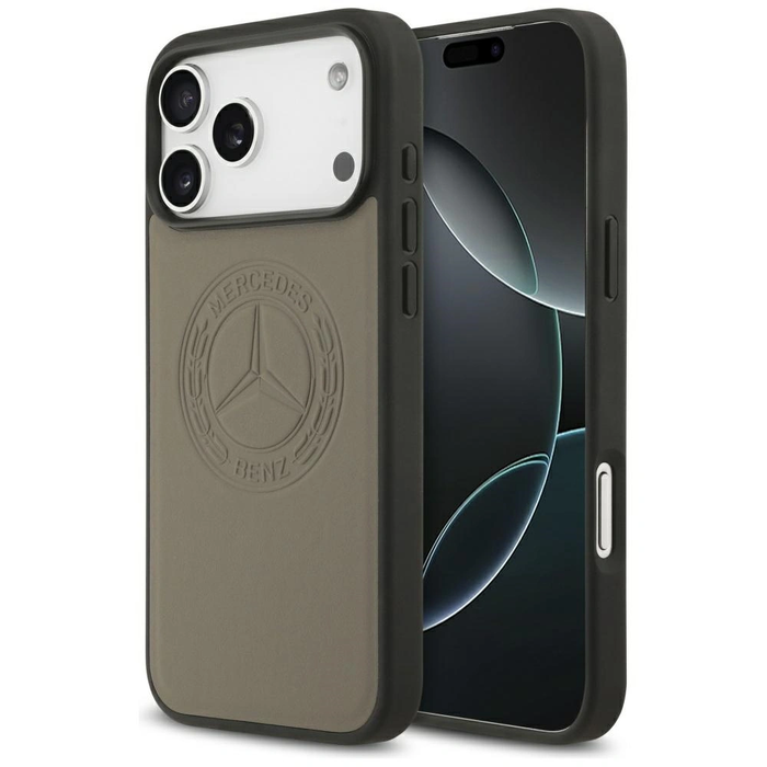 Mercedes Leather Vintage Logo MagSafe Apple iPhone 17 Pro Max taupe