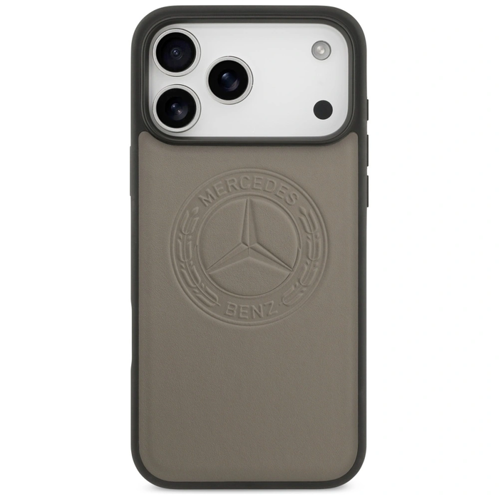 Mercedes Leather Vintage Logo MagSafe Apple iPhone 17 Pro Max taupe