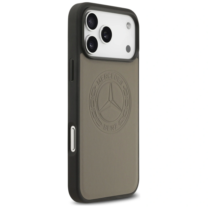 Mercedes Leather Vintage Logo MagSafe Apple iPhone 17 Pro Max taupe