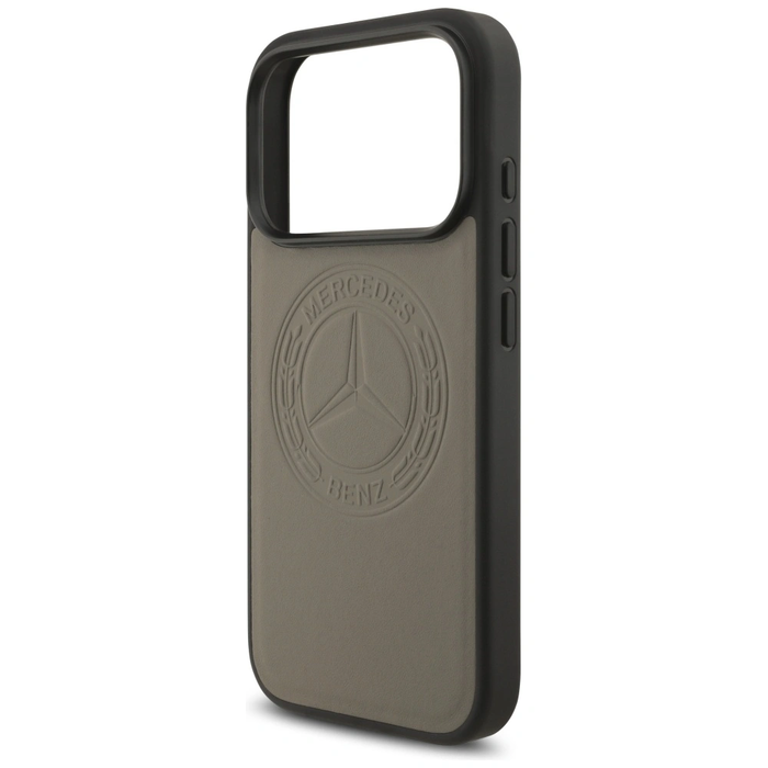 Mercedes Leather Vintage Logo MagSafe Apple iPhone 17 Pro taupe