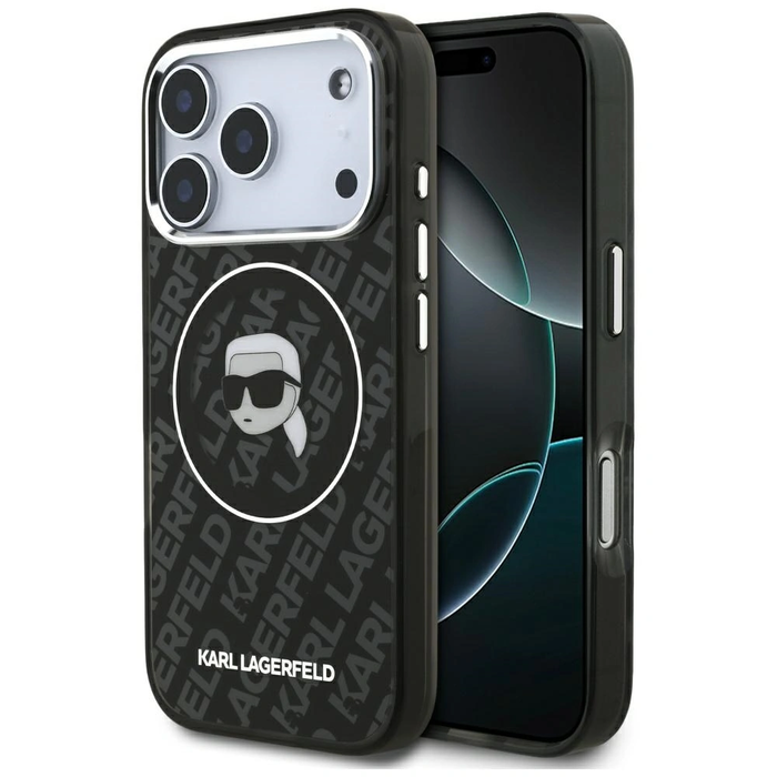 Karl Lagerfeld IML Karl Head Logo MagSafe Apple iPhone 17 Pro Max black