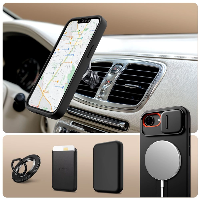 Tech-Protect Kevlar Aura MagSafe Apple iPhone 17e / 16e Black