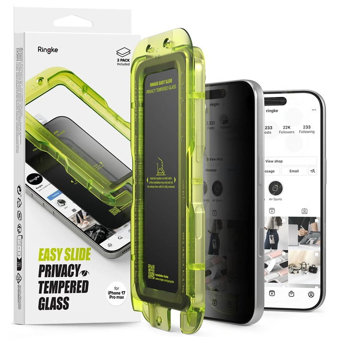 Ringke Easy Slide Apple iPhone 17 Pro Max Privacy [2 PACK]