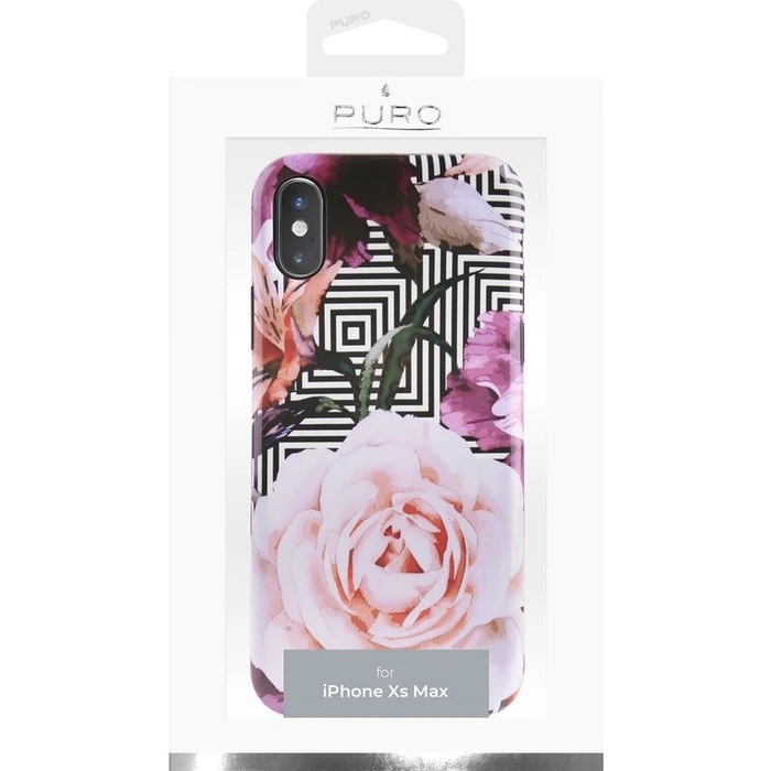 PURO Glam Geo Flowers Apple iPhone XS Max (Pink Peonies)