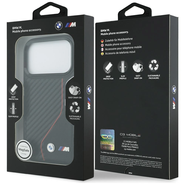 BMW M Carbon Line & Logo MagSafe Apple iPhone 17 Pro red