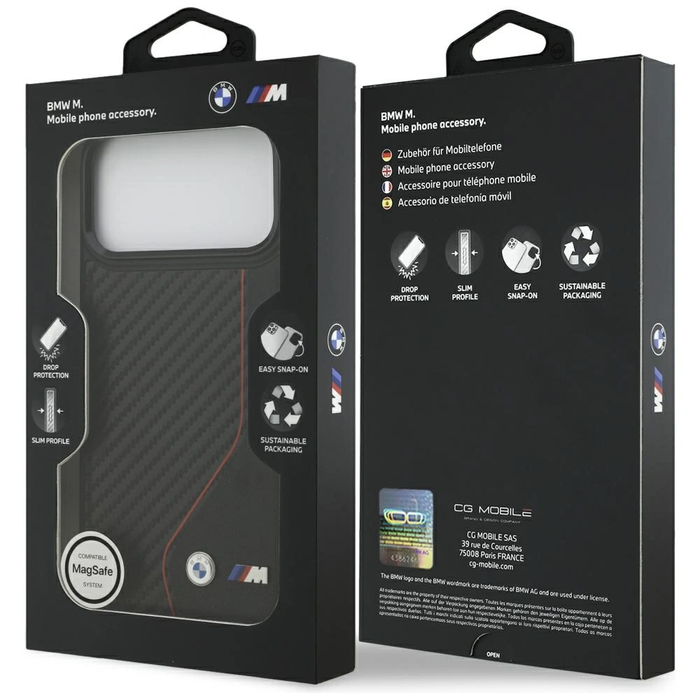 BMW M Carbon Line & Logo MagSafe Apple iPhone 17 Pro Max red
