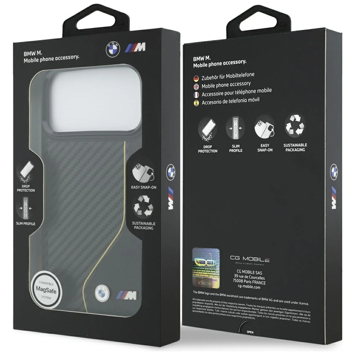 BMW M Carbon Line & Logo MagSafe Apple iPhone 17 Pro Max yellow