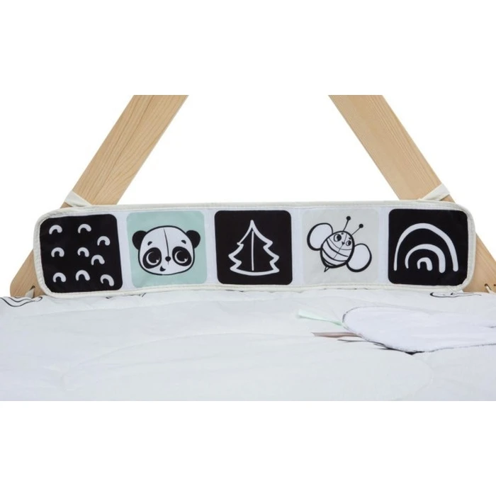 Tiny Love Decor Baby Gym with Wooden Stand, Black & White