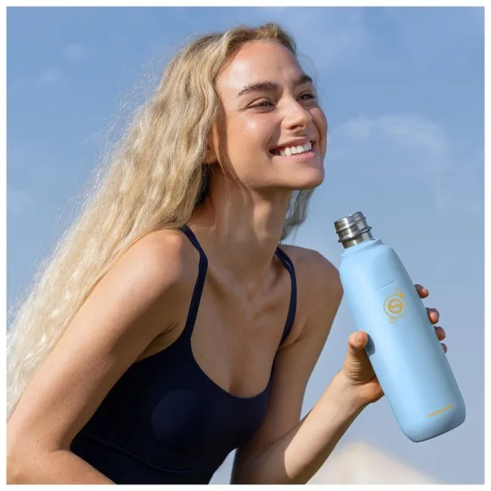 SodaStream Fizz&Go 900 ml Ice (blue) Stainless Steel Carbonating Bottle