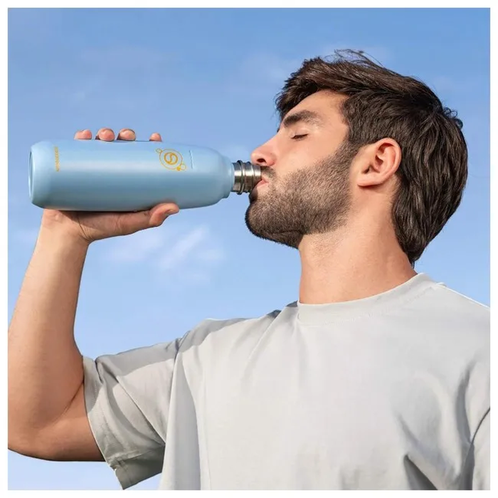 SodaStream Fizz&Go 900 ml Ice (blue) Stainless Steel Carbonating Bottle