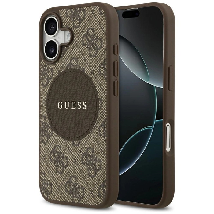 Guess 4G Circle Classic Logo MagSafe Apple iPhone 17 brown