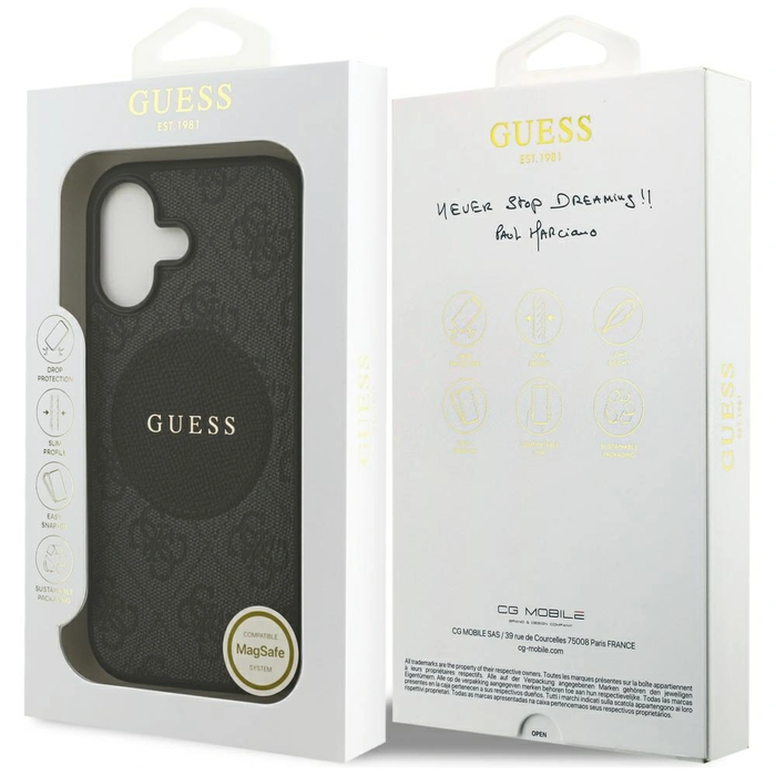 Guess 4G Circle Classic Logo MagSafe Apple iPhone 17 black