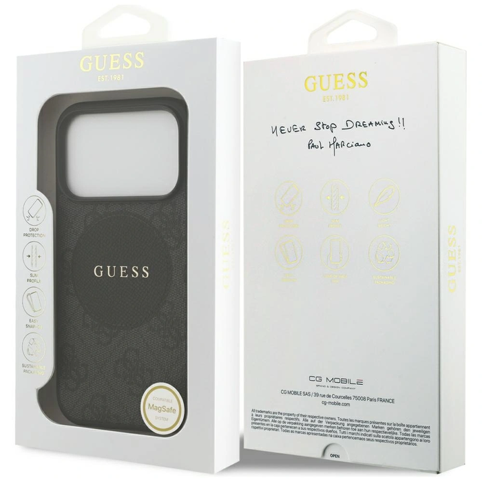 Guess 4G Circle Classic Logo MagSafe Apple iPhone 17 Pro black