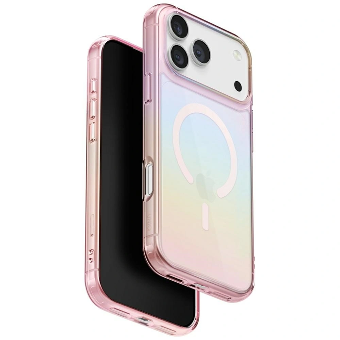 UNIQ Iridescia Apple iPhone 17 Pro Magclick Charging pink prism