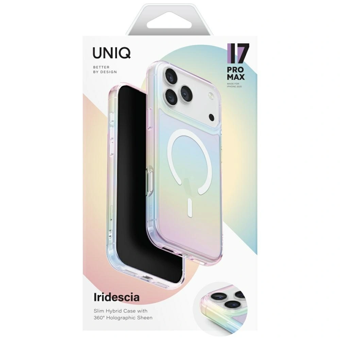 UNIQ Iridescia Apple iPhone 17 Pro Max Magclick Charging holo quartz
