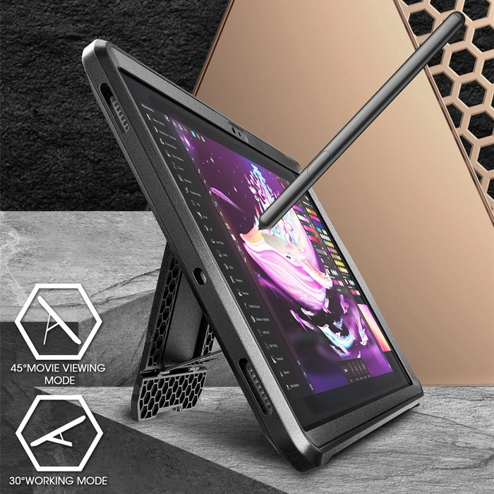 Supcase Unicorn Beetle Pro Samsung Galaxy Tab S9 11.0 / S9 FE / S10 FE / S10 Lite 10.9 X710 / X716b / X510 / X516b / X520 / X526 / X400 / X406b Black