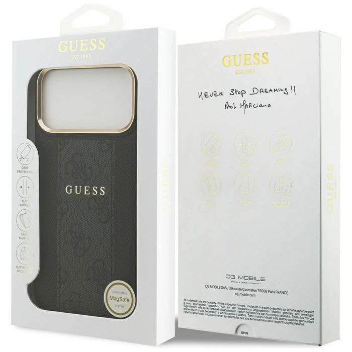 Guess 4G Stripe MagSafe Apple iPhone 17 Pro Max black