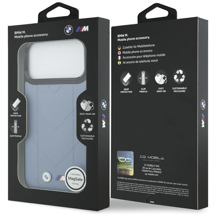 BMW M Quilted Logo MagSafe Apple iPhone 17 Pro Max blue