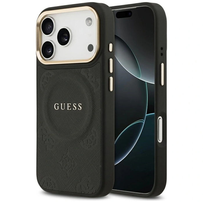 Guess Peony Hot Stamp MagSafe Apple iPhone 17 Pro black