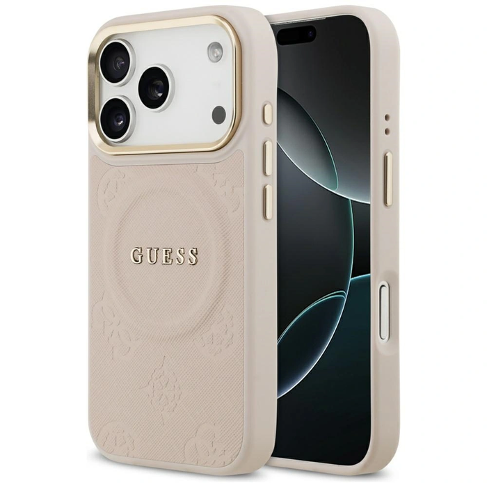 Guess Peony Hot Stamp MagSafe Apple iPhone 17 Pro pink