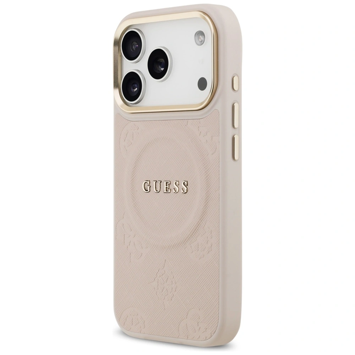 Guess Peony Hot Stamp MagSafe Apple iPhone 17 Pro pink