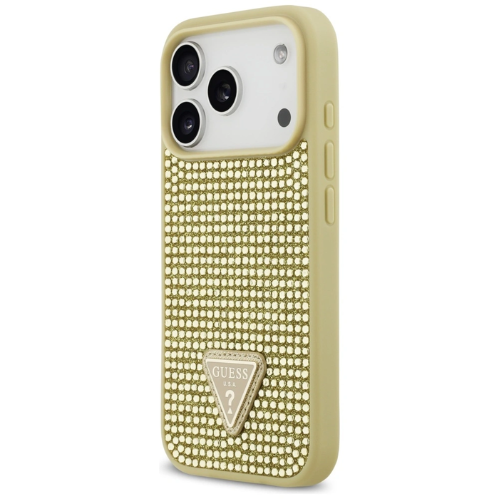 Guess Rhinestone Triangle Logo Apple iPhone 17 Pro gold