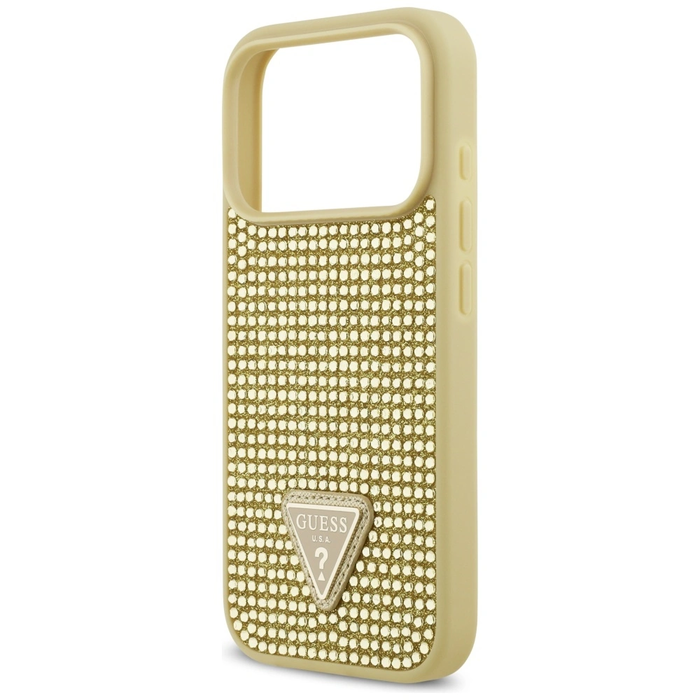 Guess Rhinestone Triangle Logo Apple iPhone 17 Pro gold
