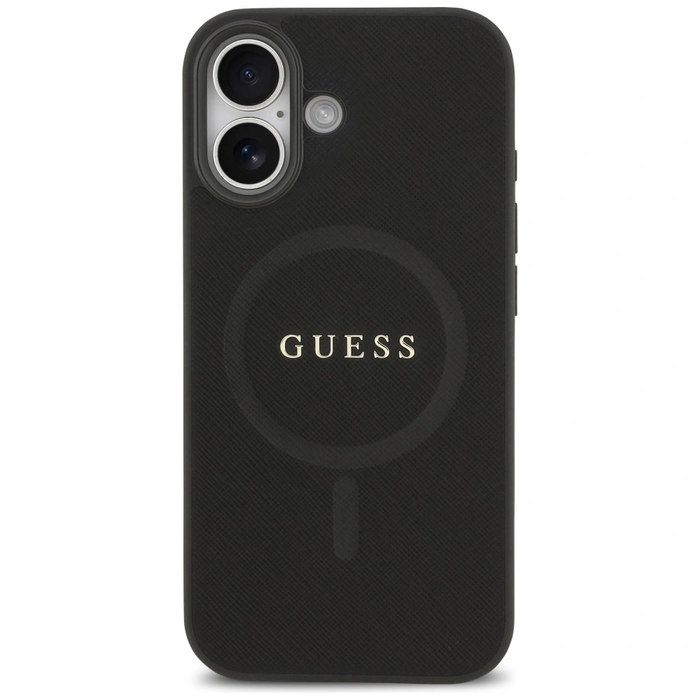 Guess Saffiano Classic Logo MagSafe Apple iPhone 17 black