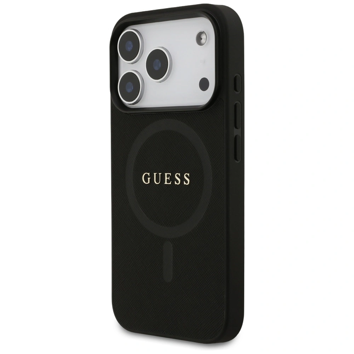 Guess Saffiano Classic Logo MagSafe Apple iPhone 17 Pro black